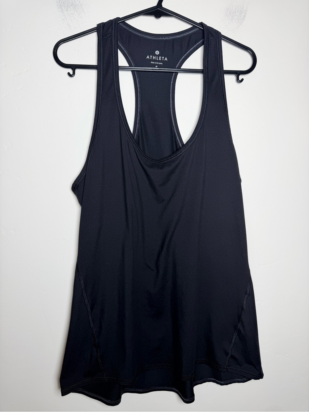 Athleta Black Racerback Performance Tank Small activewear workout gym yoga
